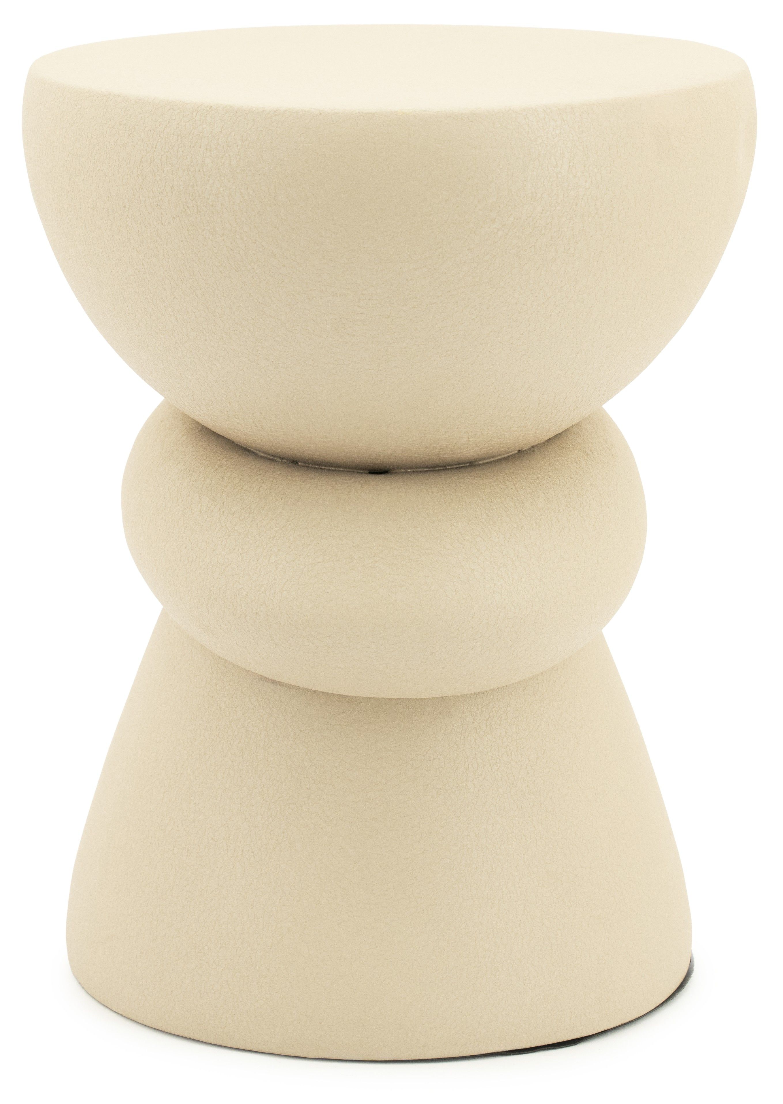 Bijzettafel beige 250204 Kerun ⌀35  x H47 cm