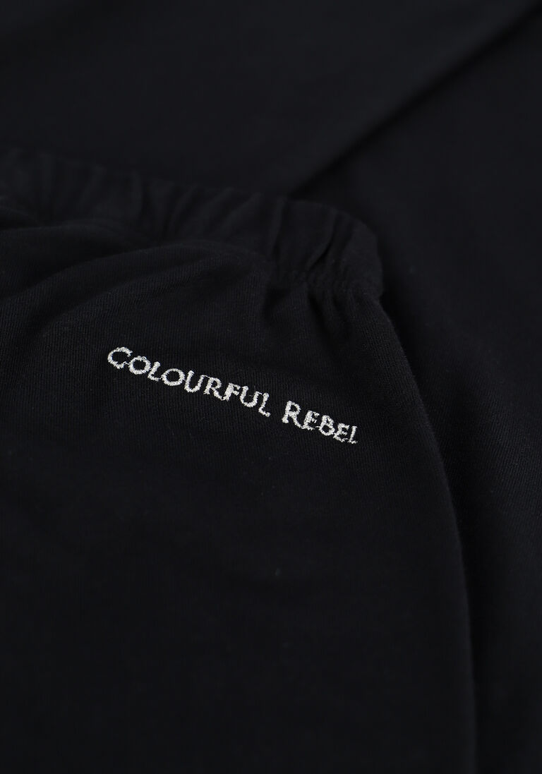 COLOURFUL REBEL zwarte colourful rebel flared broek basic flare pants