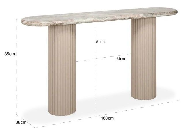 Wandtafel 212368 Coronel B160 x D38 x H85 cm