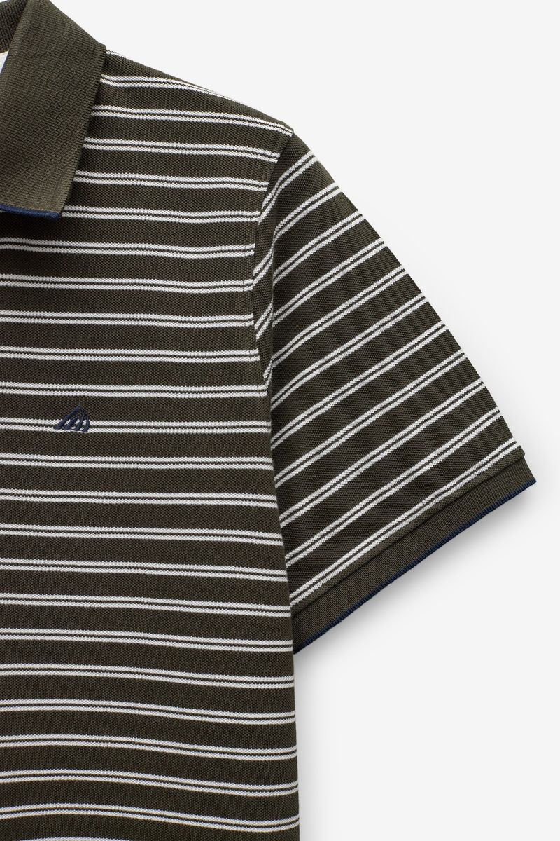 POLO PIQUET COM RISCAS