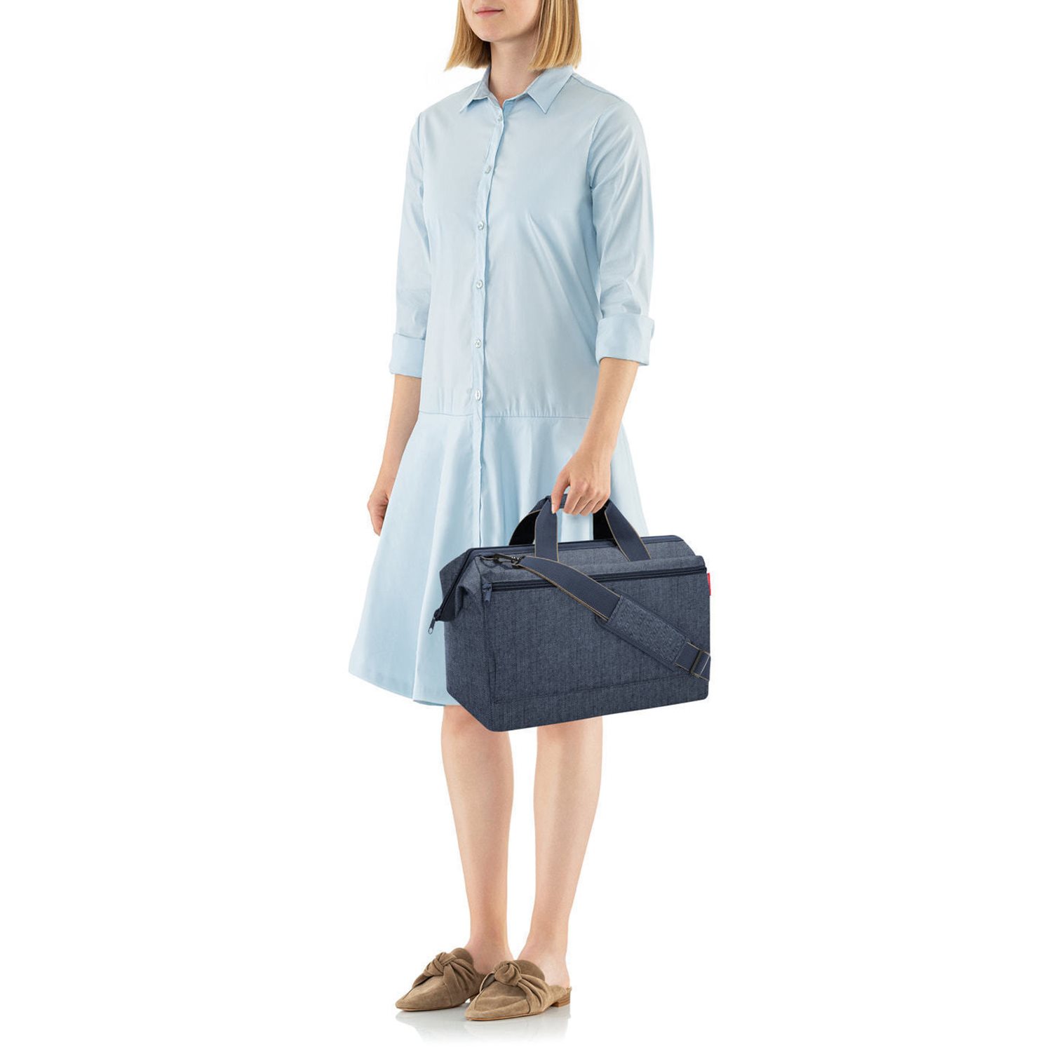 Reisenthel Travelling Allrounder L Pocket herringbone dark blue