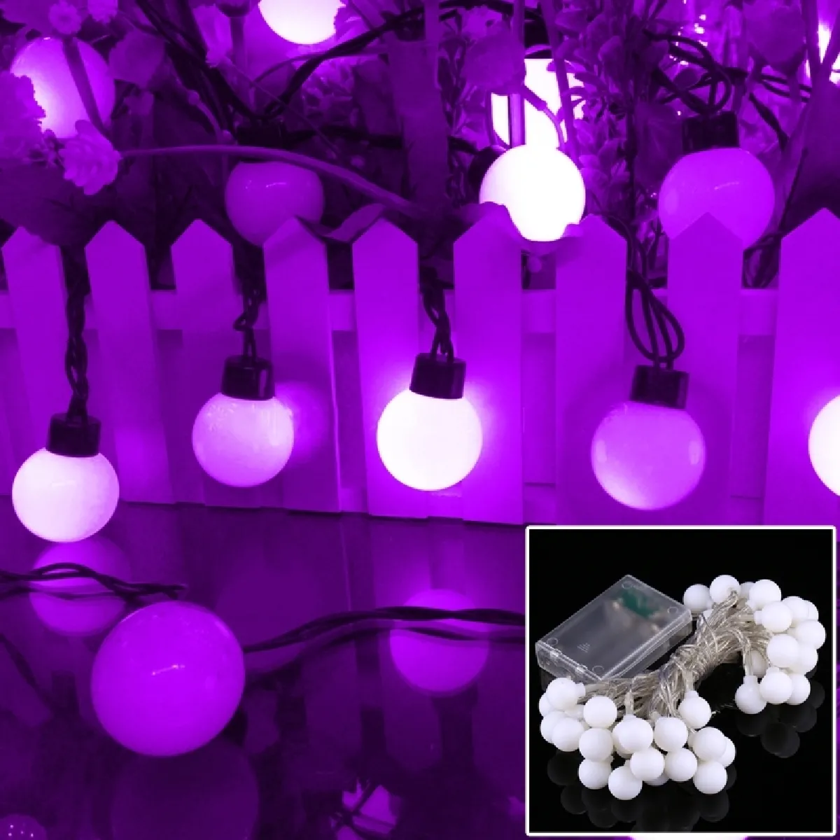 WEWOO Guirlande LED 4m - Pourpre
