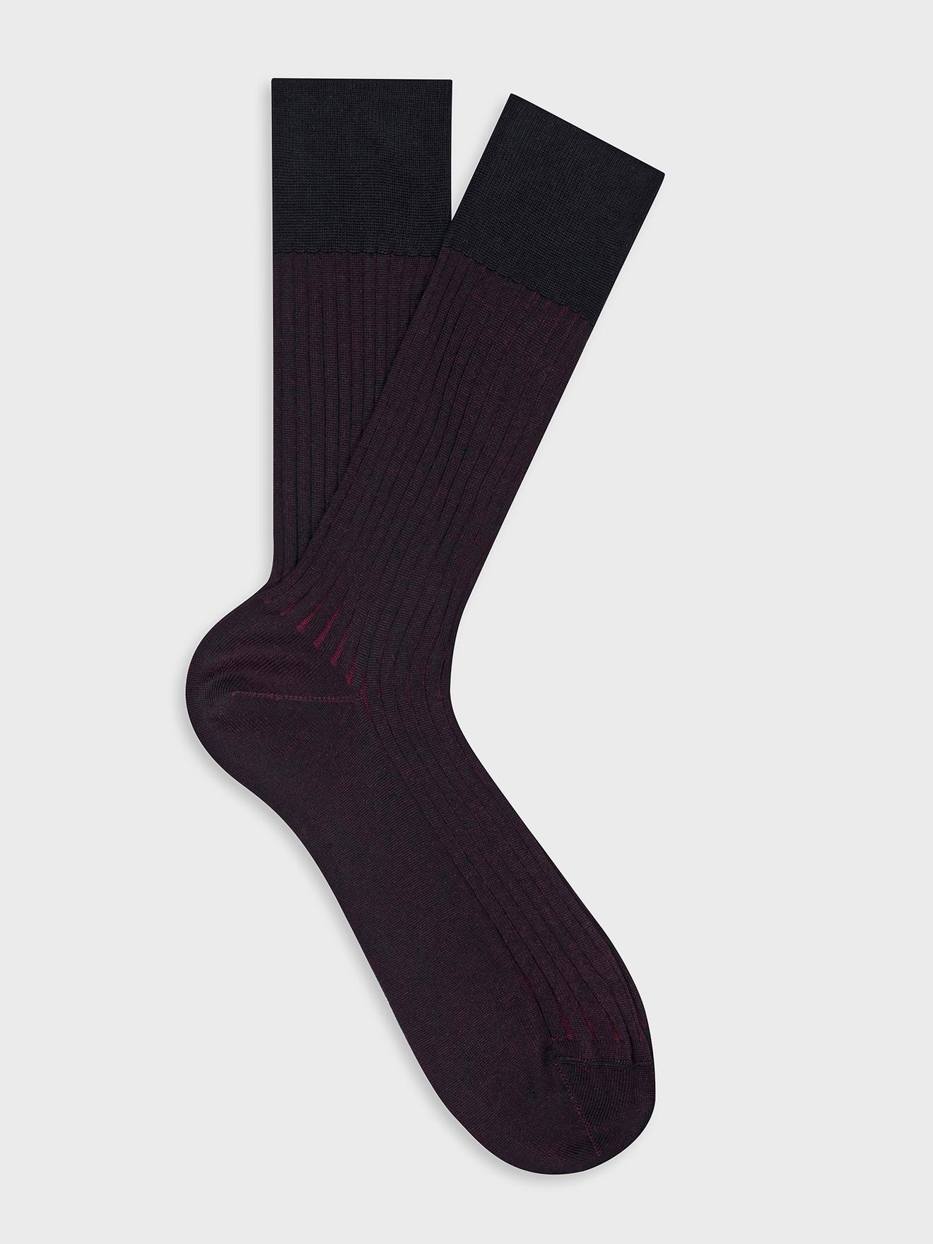 Chaussettes vanisées en fil d'écosse rouge