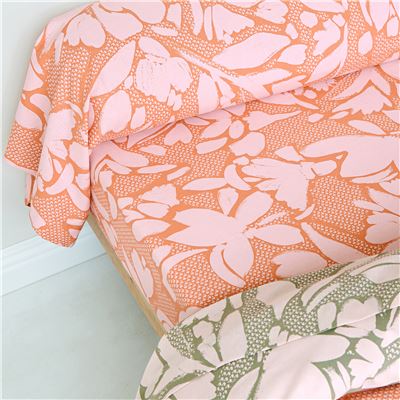 Linge de lit motif fleurs - BECQUET CRÉATION