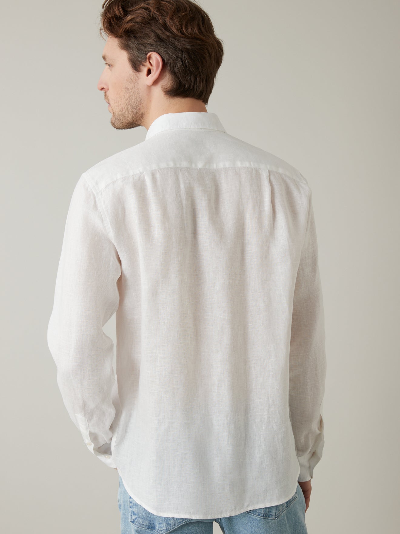 Chemise Regular Fit lin uni homme