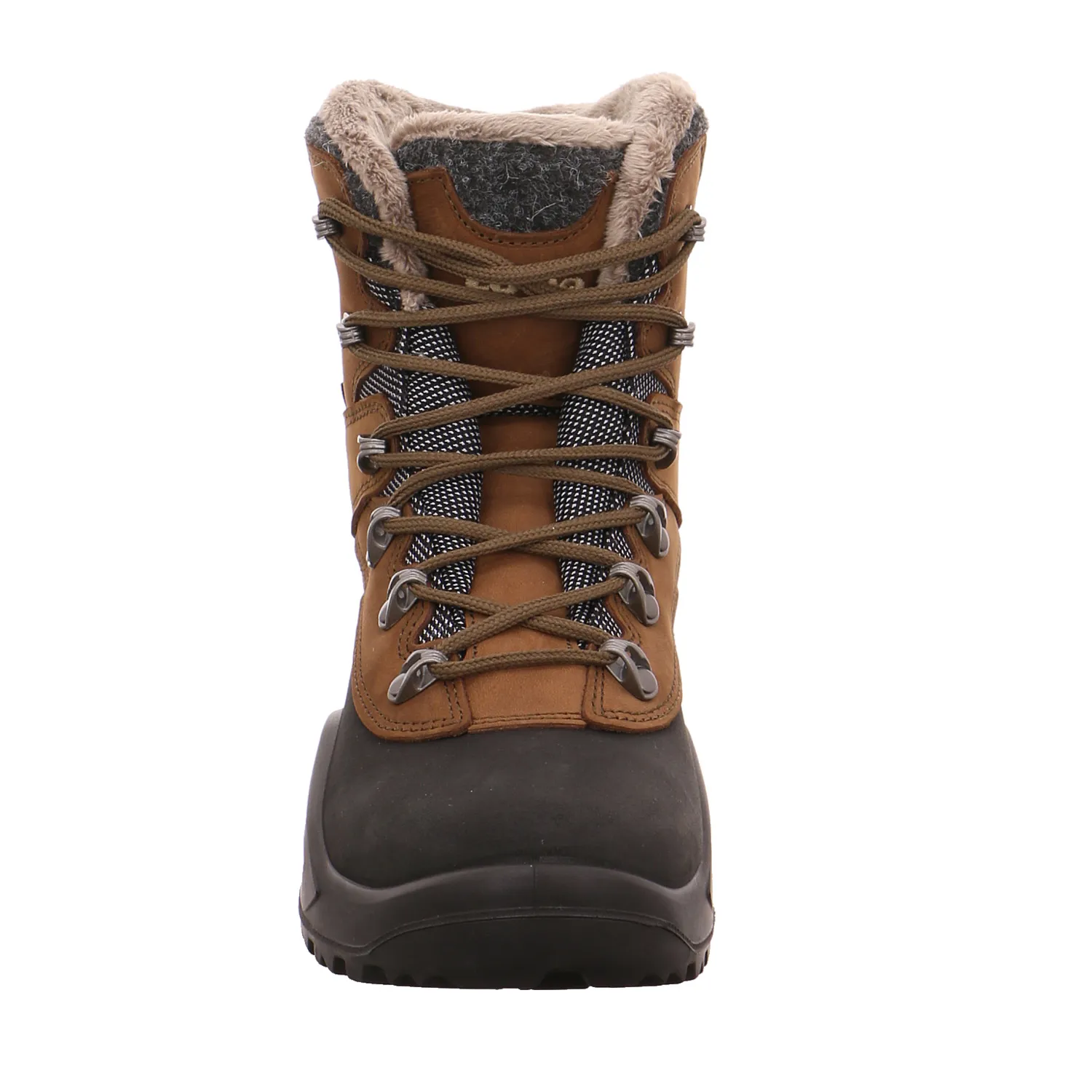 LOWA Jungen- Snowboot Membran Braun Textil  Winterstiefel