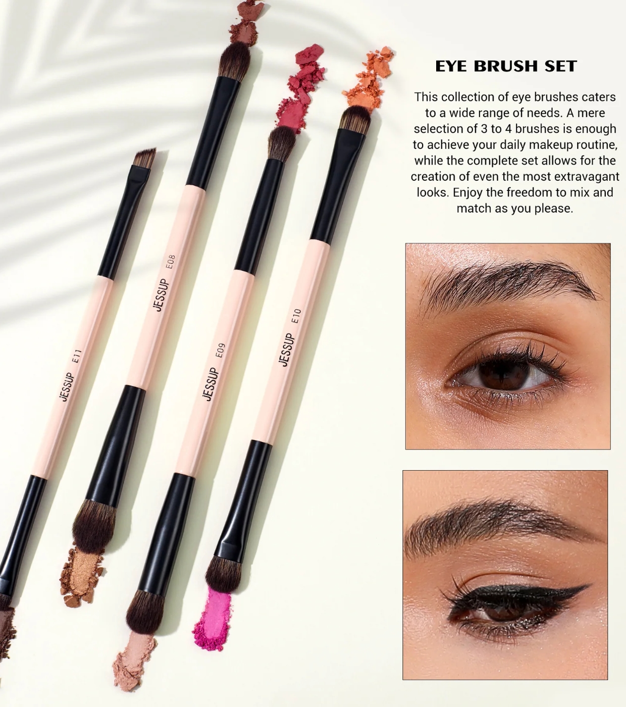 Jessup Beauty - *Collection VI* - Conjunto de 7 pincéis - T600: Peach Dust