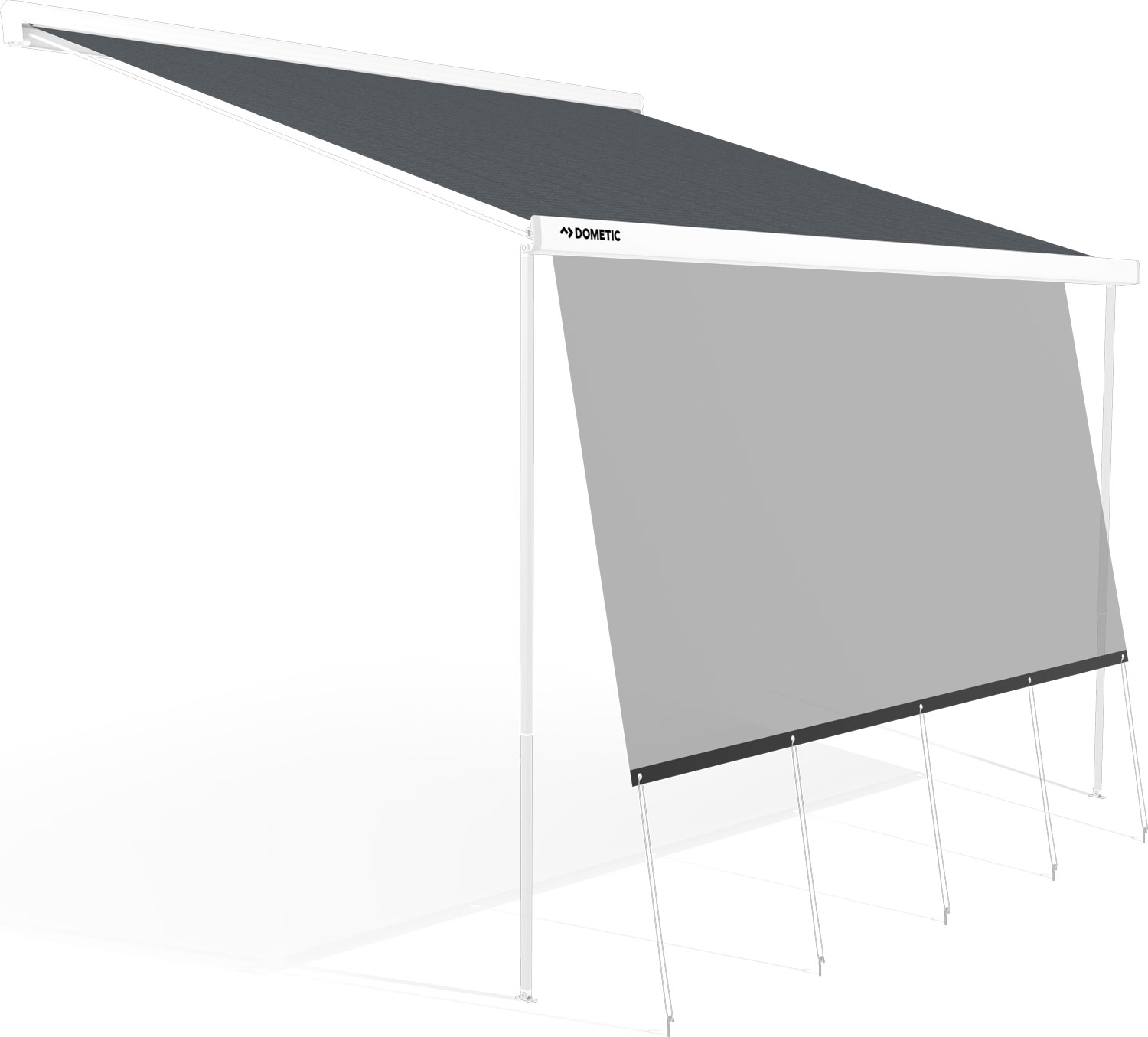 Dometic Sunprotect Front Vorderwand 400 cm, Sonnenschutz Markise Vorderwand
