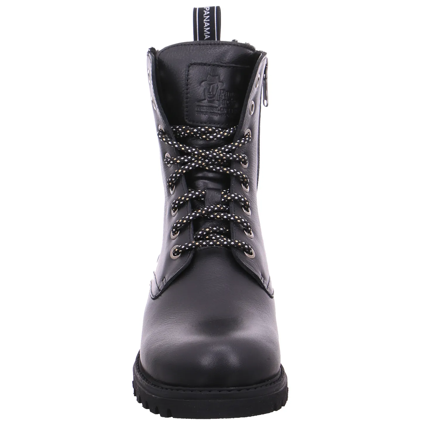 PANAMA JACK Boot Schwarz Leder  mit Lammfell - Innenfutter