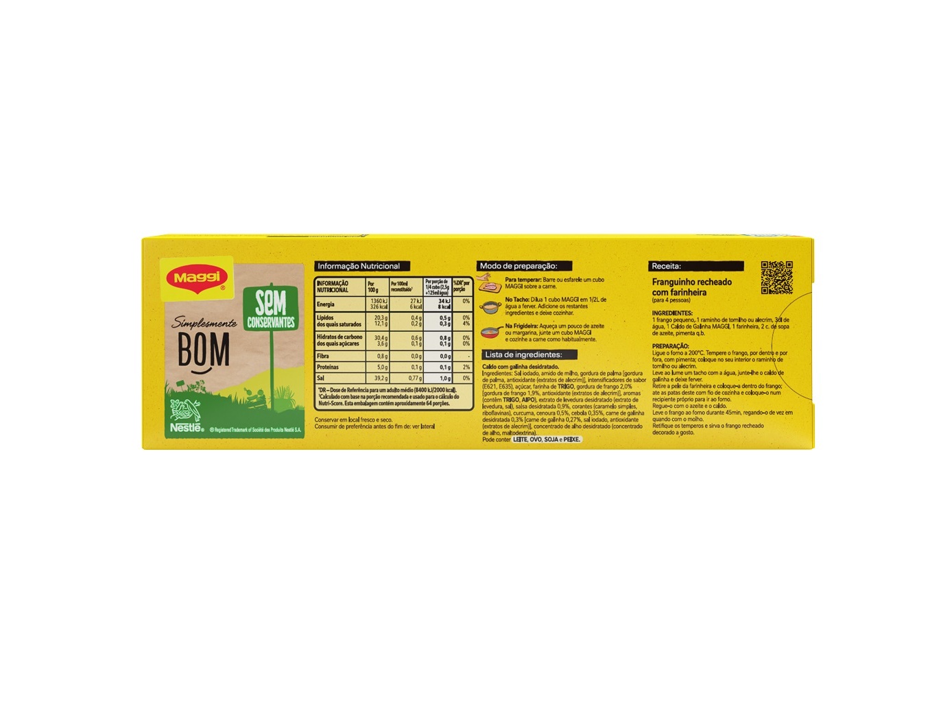 CALDO MAGGI GALINHA 16 CUBOS 160G