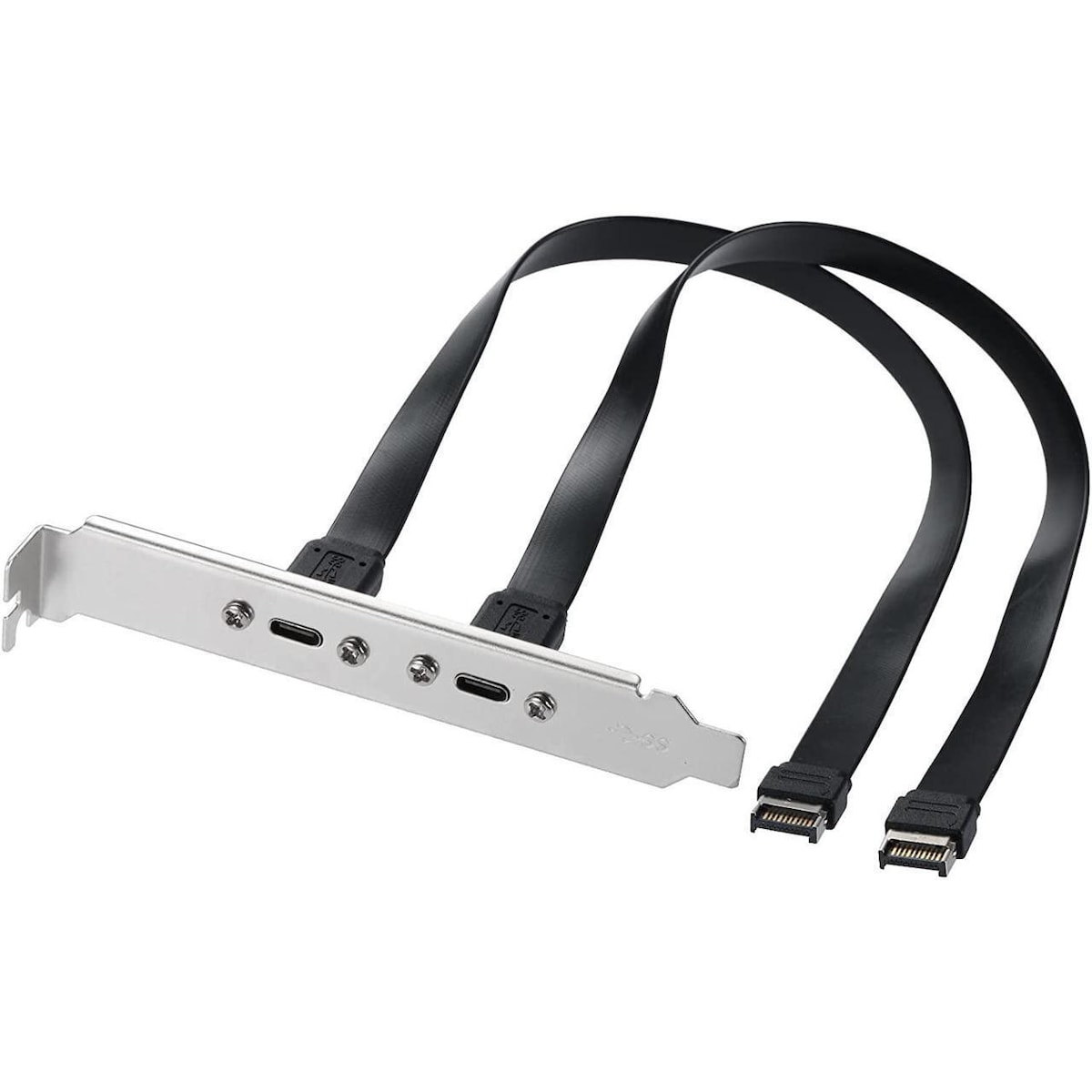 NÖRDIC USB3.1 Frontpaneladapter 2xType E til 2xType C 50cm