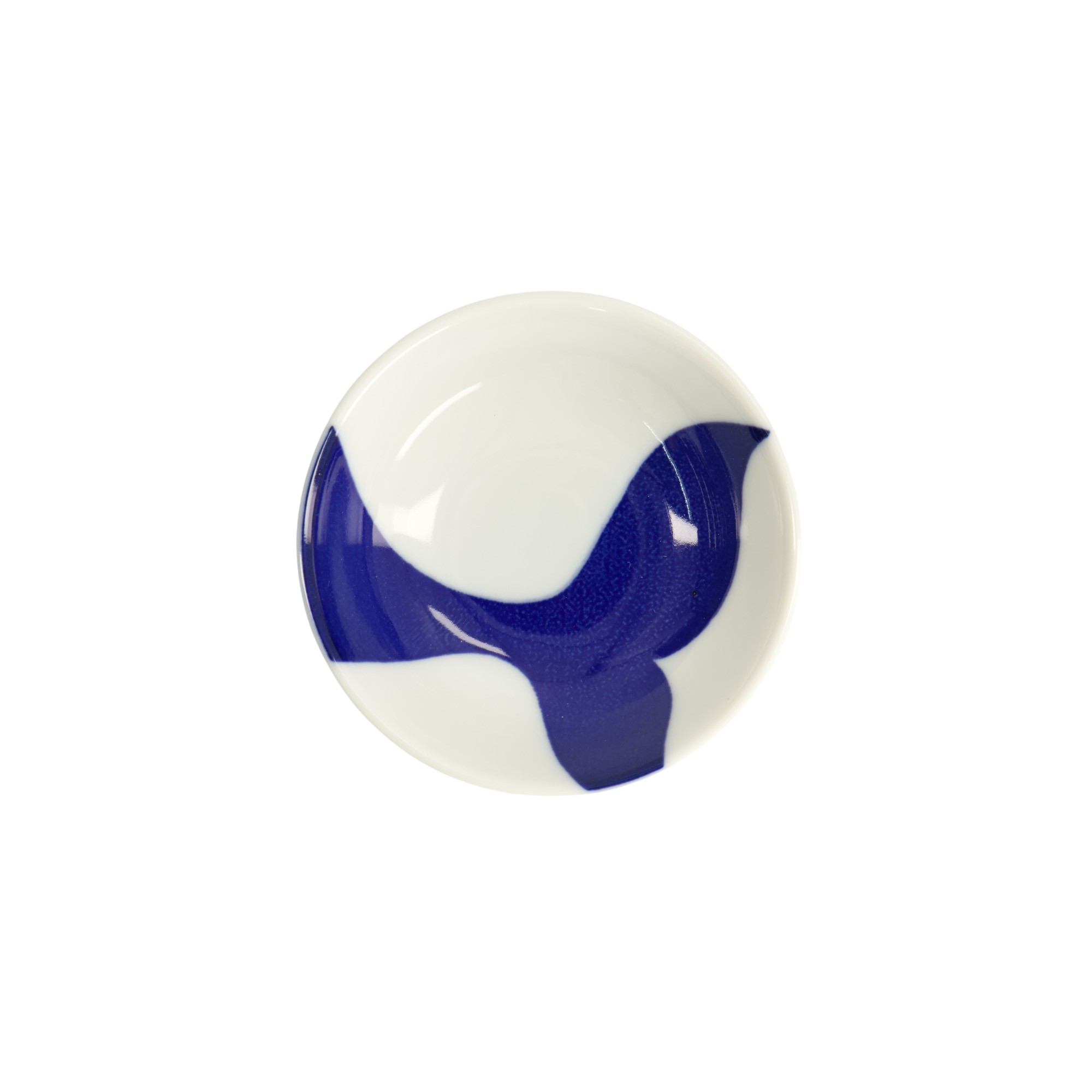 Tokyo Design Studio  Whale Kawaii Sauce skål, blå/hvid - Ø9 cm.