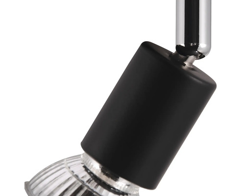 4-lichts spot, 67,1 cm breed, zwart/mat, geschikt voor GU10-fittingen tot 10 watt