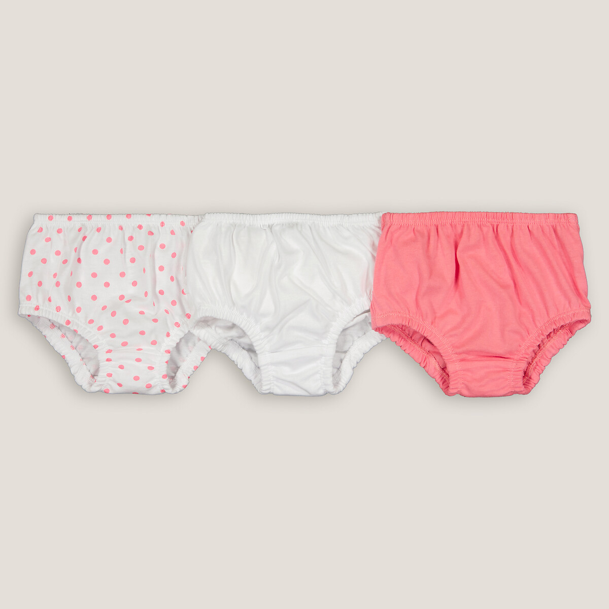 COLEÇÃO LA REDOUTE<br>Conjunto de 3 calcinhas com babados nas costas
