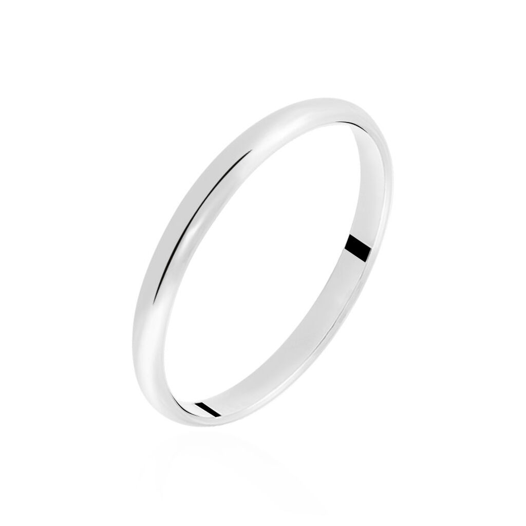 Alliance Meredithe Demi Jonc Classique Or Blanc