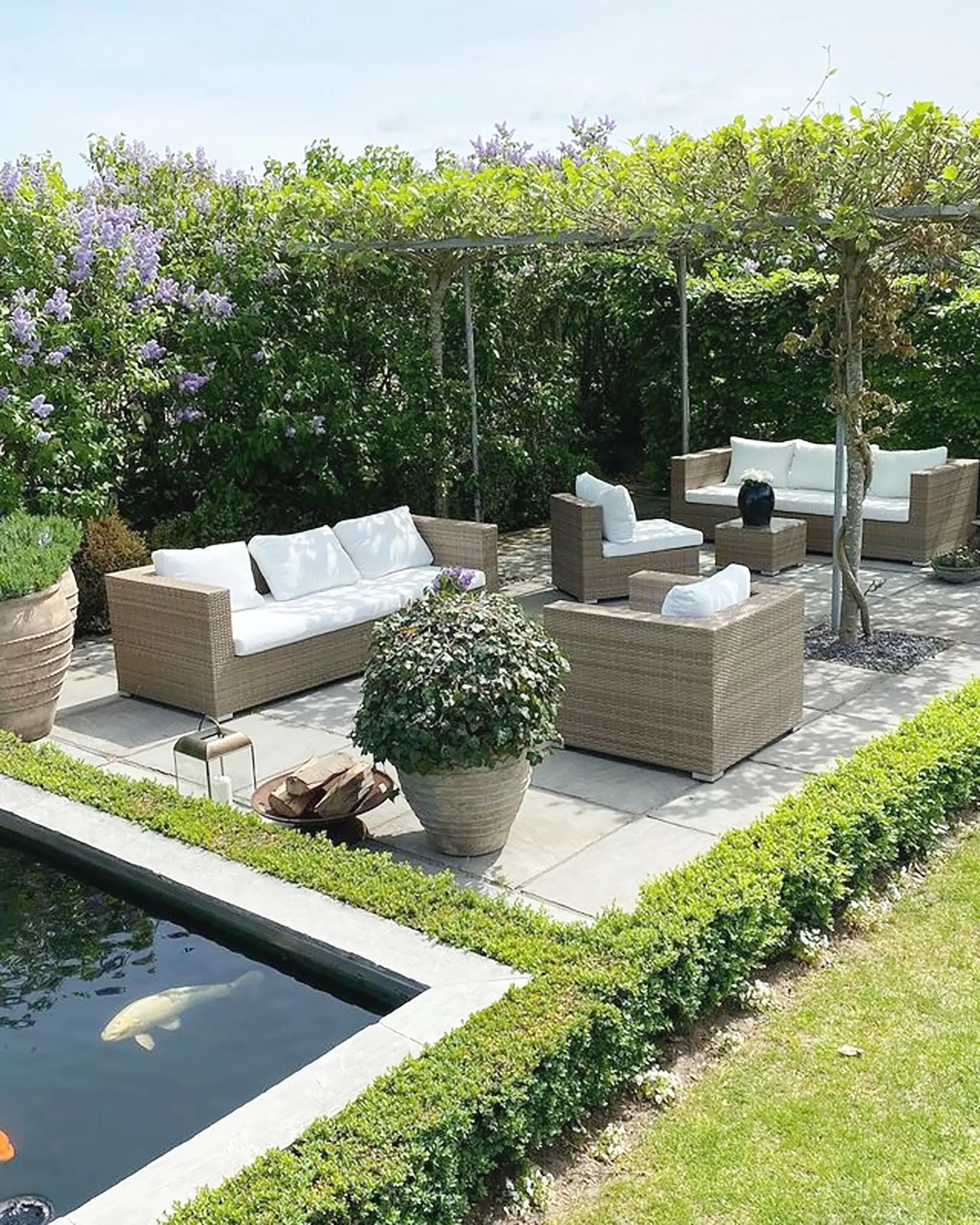 Loungeset met tafel 8-zits MAESTRO modulair PE rotan Lichtbruin