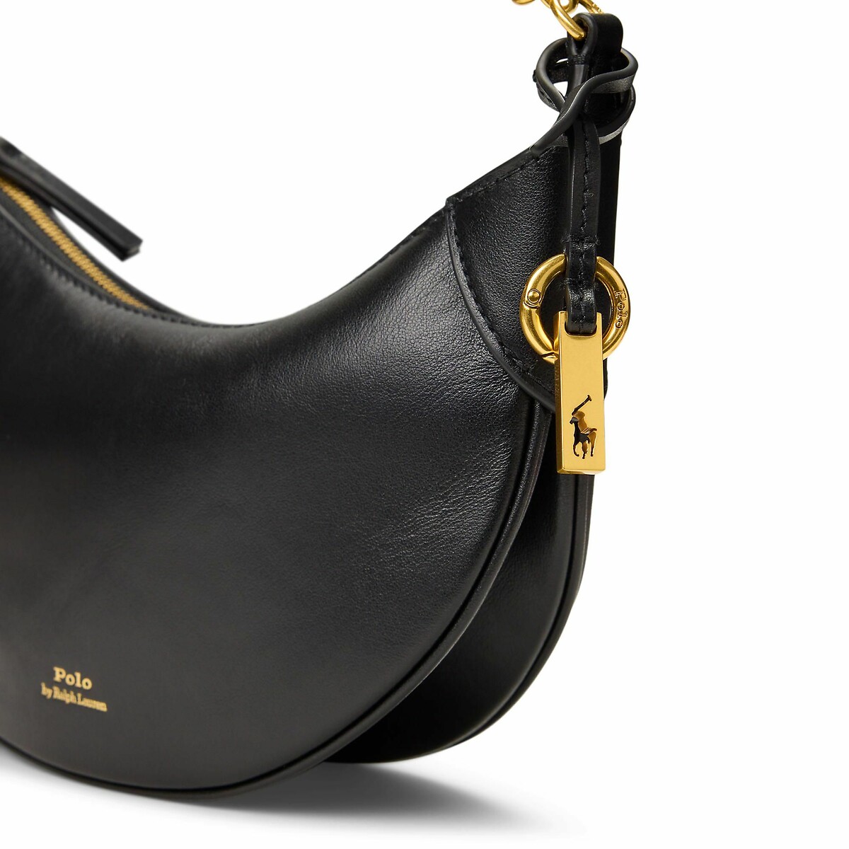Bolsa de ombro POLO RALPH LAUREN em couro, com 2 alças de ombro.