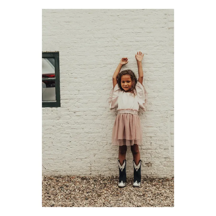 Baje Studio T-shirt Como Manches Volants | Lilas