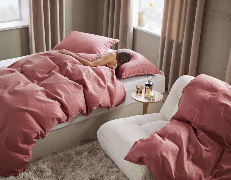 Adore satengsengesett 140x200 gammelrosa