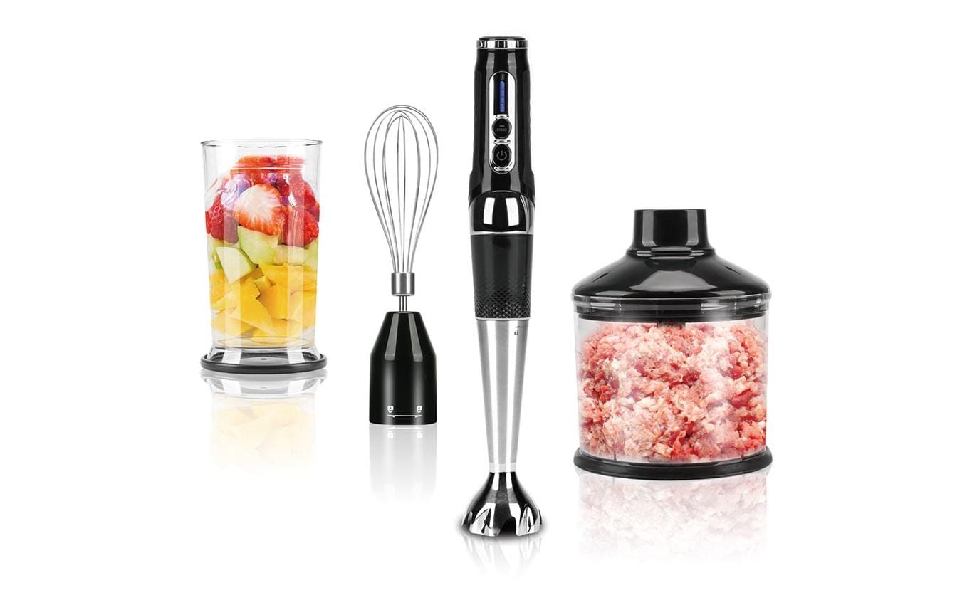 Stabmixer B04117 Schwarz/SilberKabelloses Stabmixer-Set