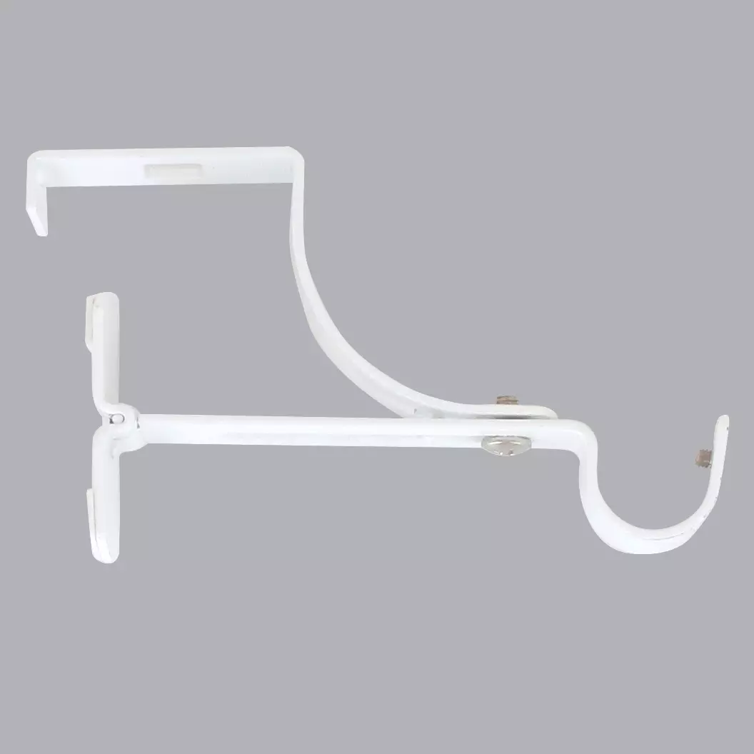 Support à tringle pour caisson de volet roulant (L135 / D20 mm) Blanc satiné