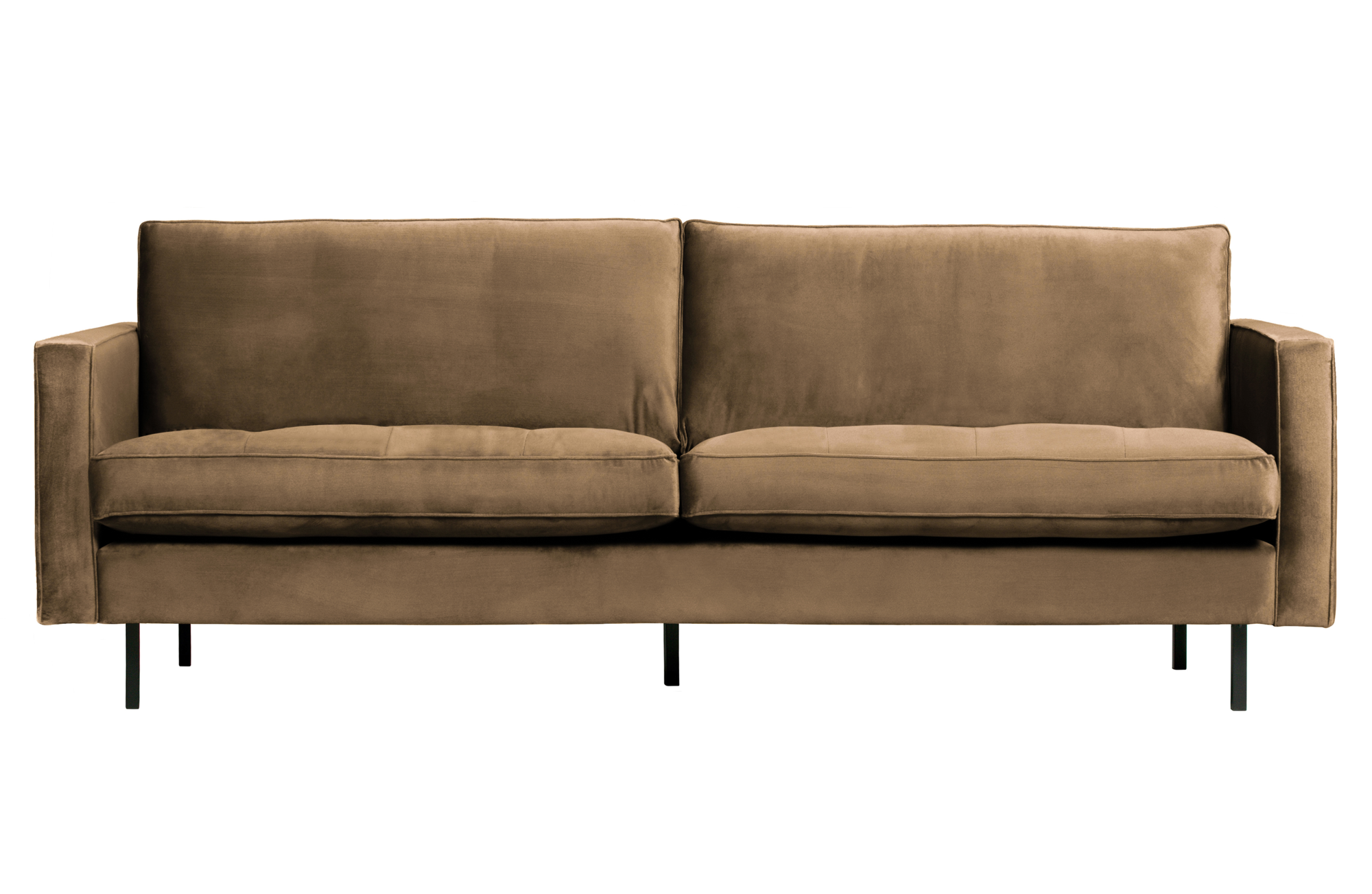 BePureHome 2,5-zitsbank Rodeo fluweel Rodeo Bank Fluweel 2,5-zits - Taupe