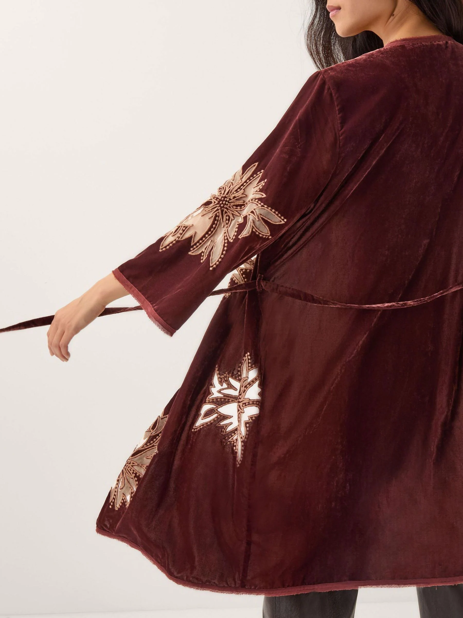 Monsoon Jaz Embroidered Velvet Cover-Up