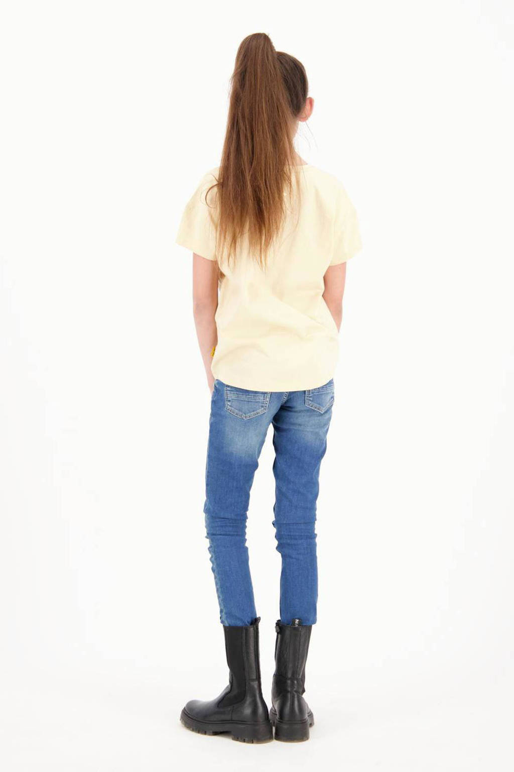 Vingino T-shirt Hemly met printopdruk lichtgeel