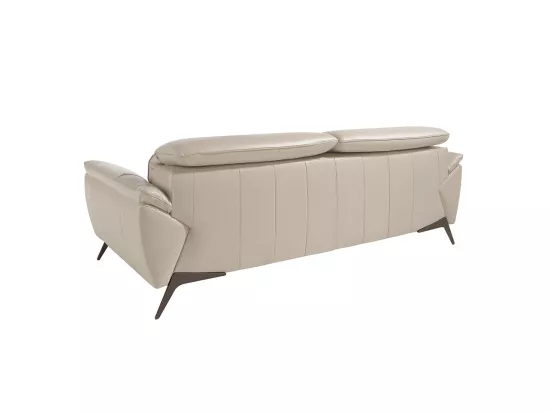 Canapé 3 places en cuir gris taupe 6132 ANGEL CERDA