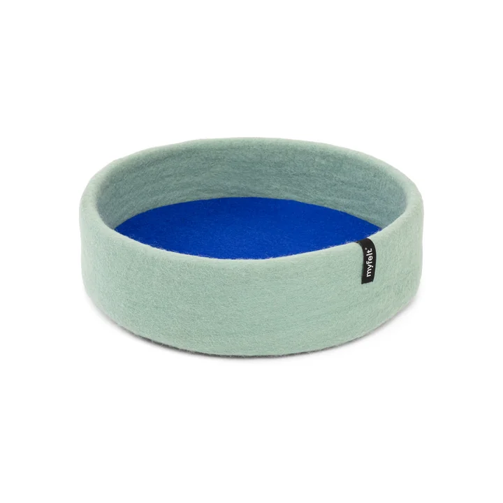 myfelt - Fine Hundekorb Ø 40 cm, Inlay royalblau
