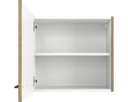 Flex Well Cara wandkast, BxDxH 60 x 32 x 54,8 cm, eikenhouten design, mat, gedemonteerd, scharnier omkeerbaar (links of rechts te monteren)