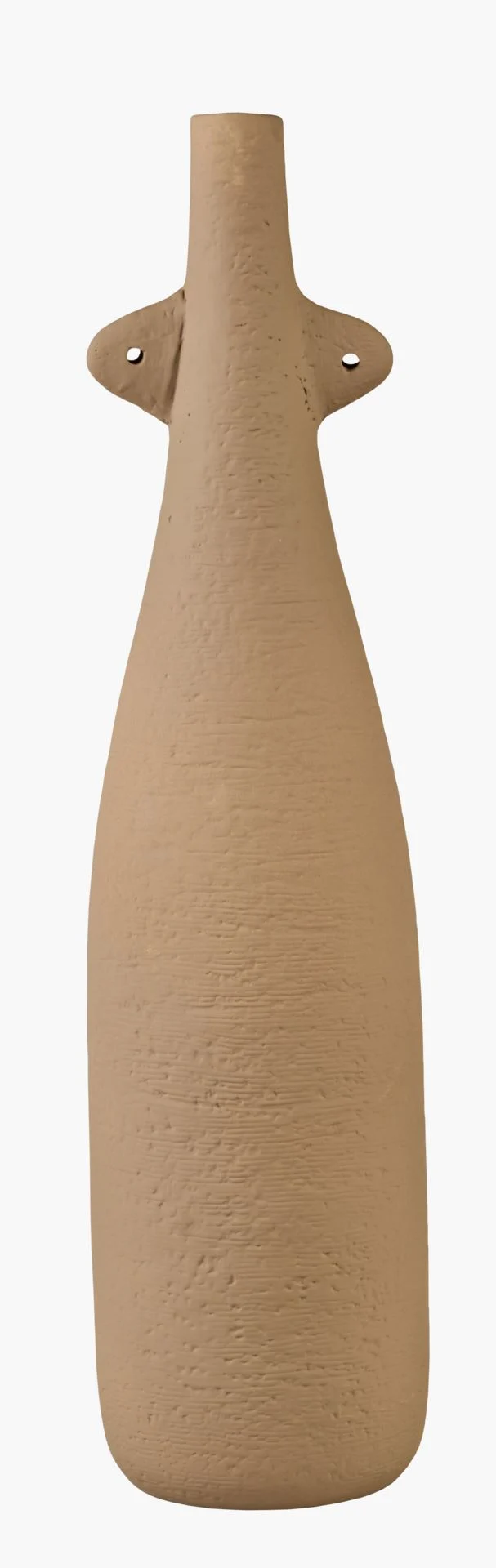 Vase beige - 11x11x47 cm