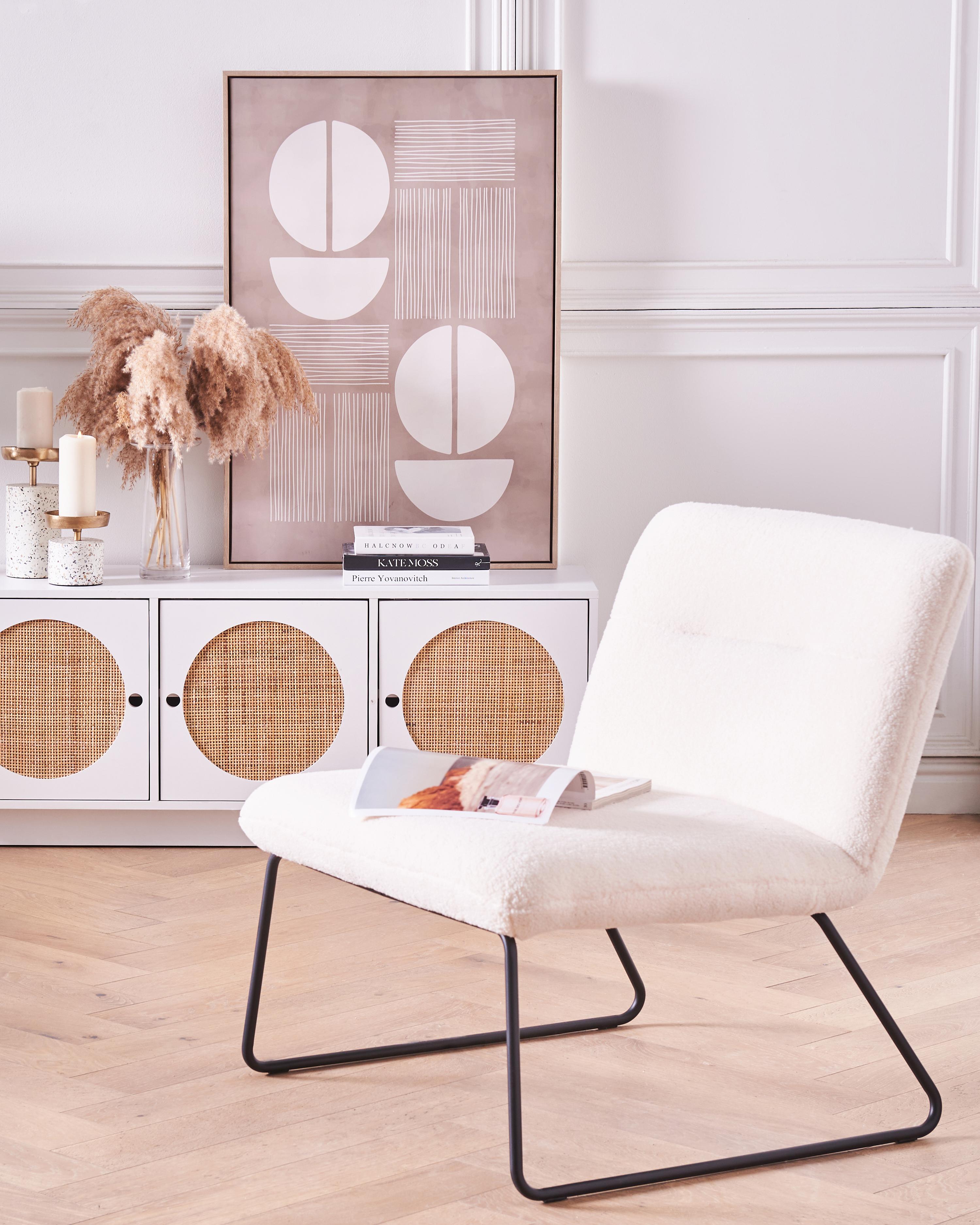 Fauteuil COTULLA Bouclé Wit