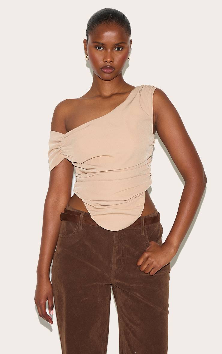 Sable Haut Asymétrique À Épaules Dénudées