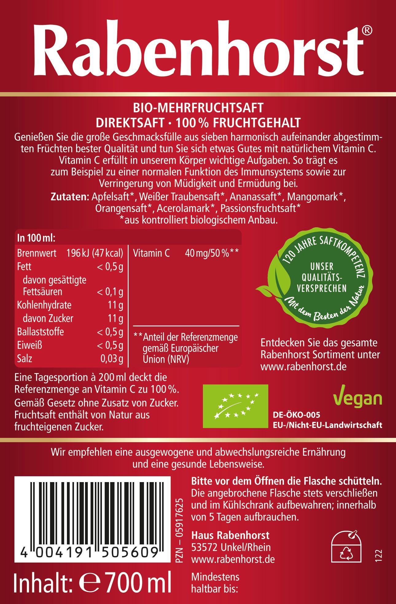 Rabenhorst Multifrucht BIO