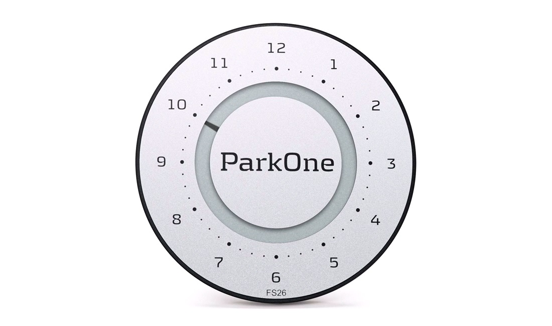 Elektronisk p-skive ParkOne 2 Titanium Silver