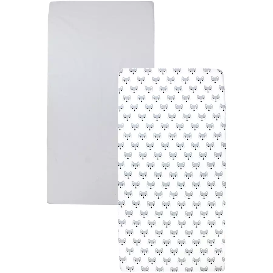 TupTam Baby Kinder Spannbettlaken 2er Pack grauweiß