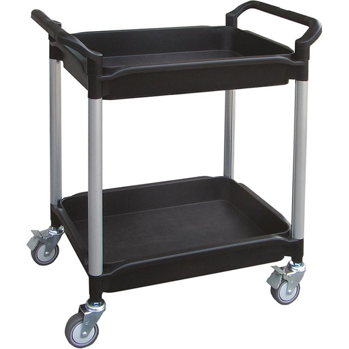 Servante polyvalente 180 kg 2 plateaux rebords hauts