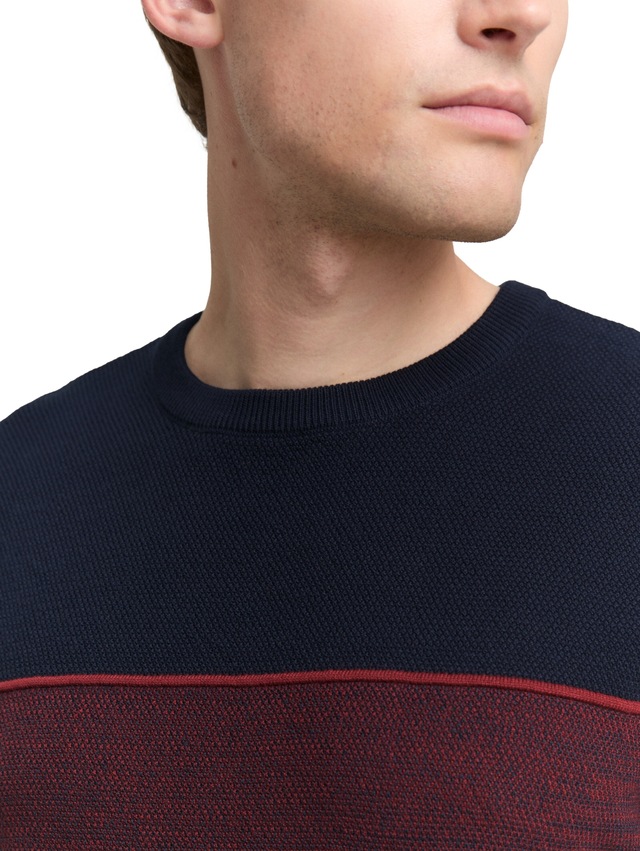 TOM TAILOR Rundhalspullover , mit Colorblock
