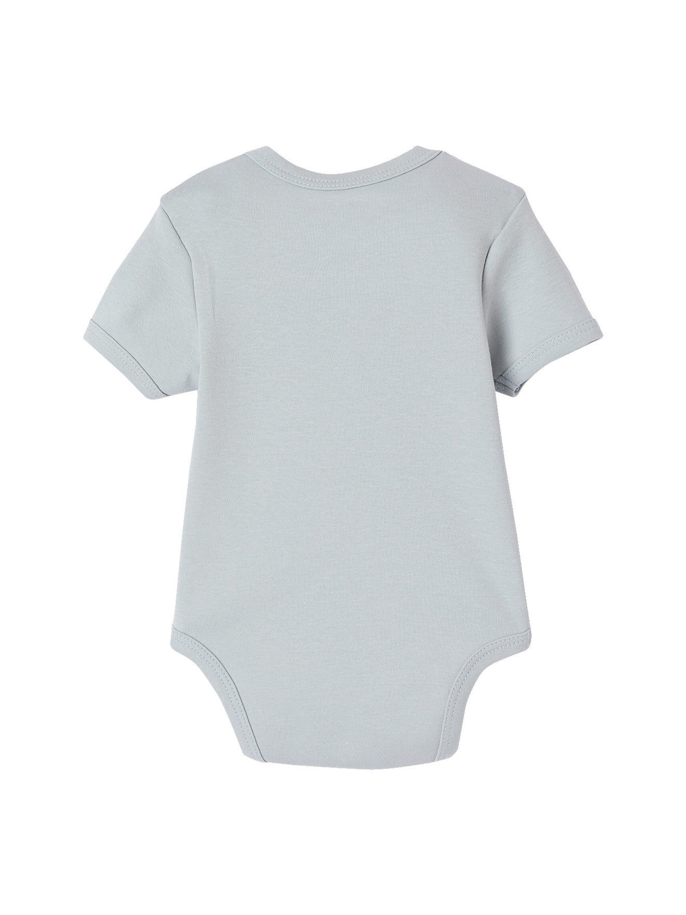 Vertbaudet Bio-Kollektion: 5er-Pack Baby Kurzarm-Bodys in Geschenkbox blau