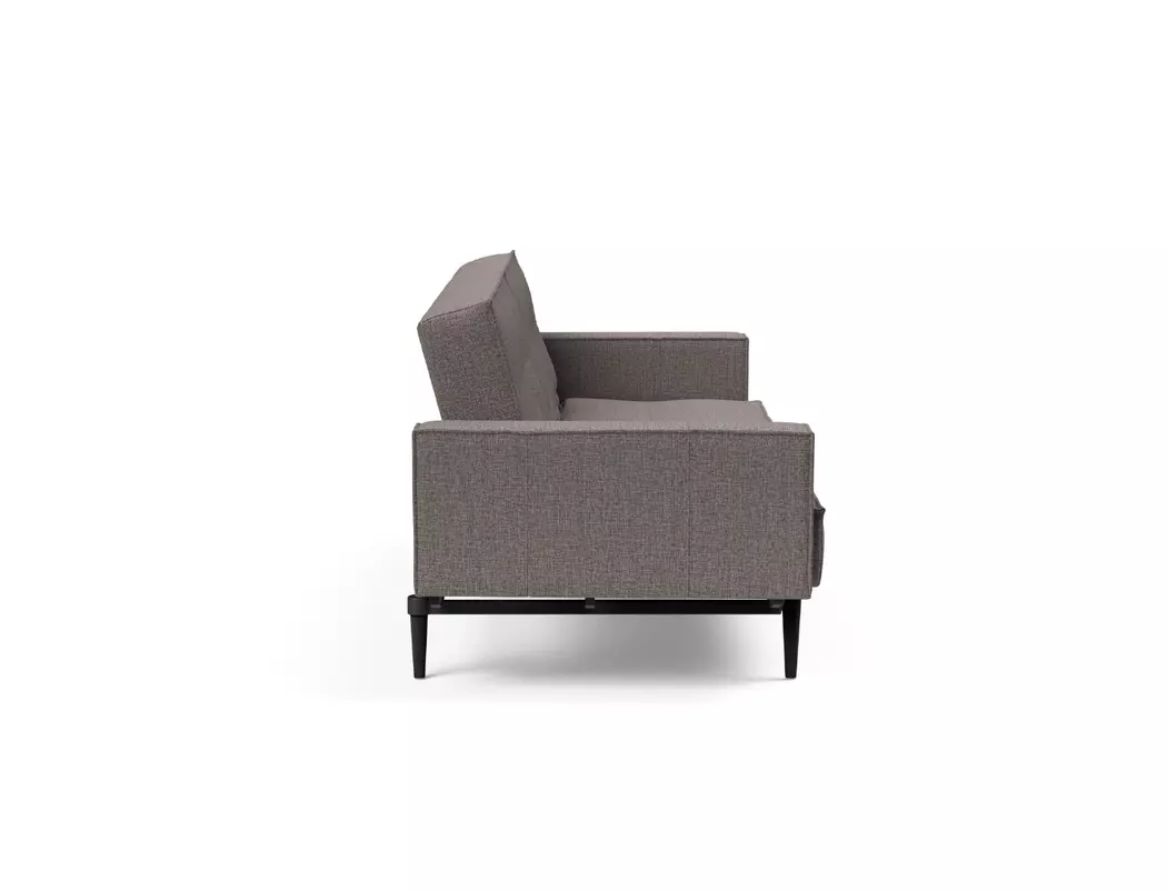 Schlafsofa mit Armlehnen Splitback Styletto schwarz