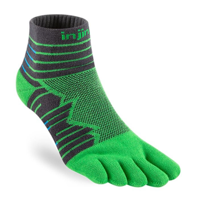 Injinji Unisex Strømper Run Technical Mini Crew Grøn