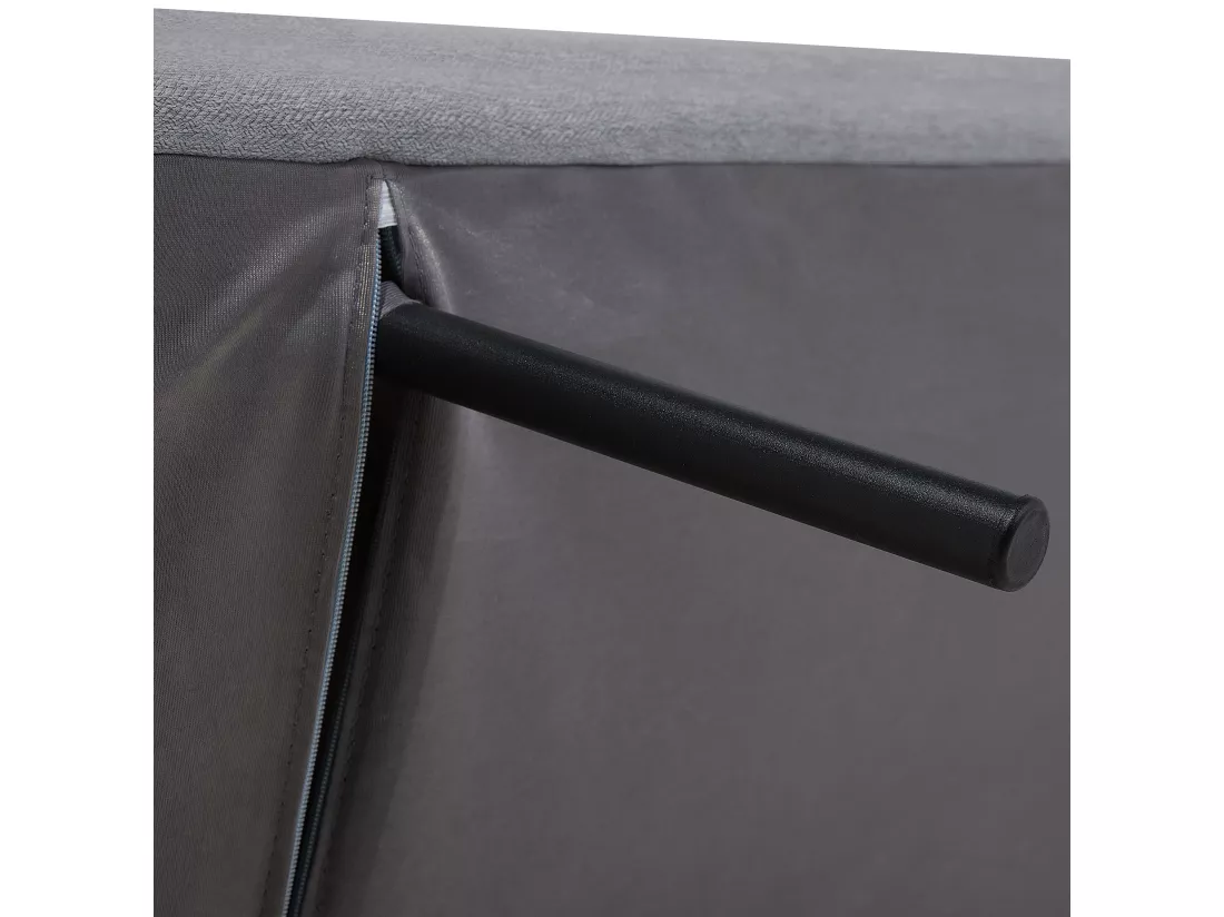 Canapé convertible 3 places en tissu gris INGARO