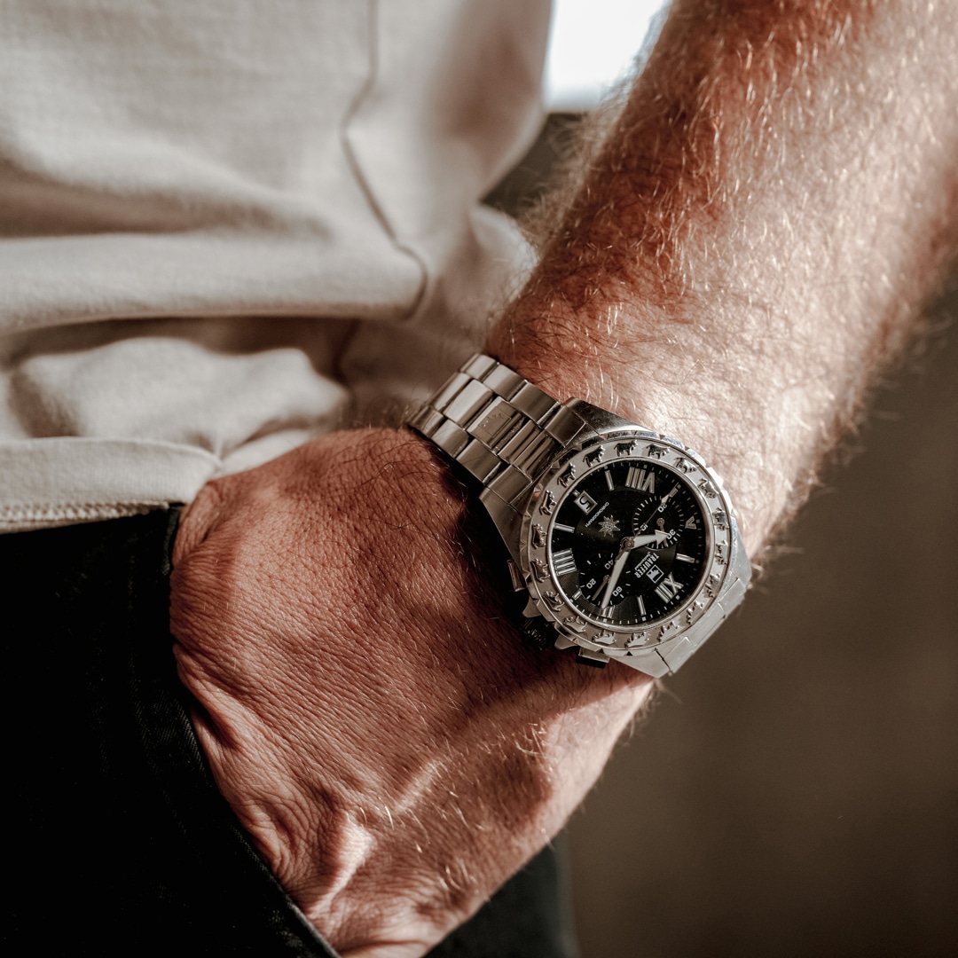 Trauffer Chrono Schwarz / Edelstahl