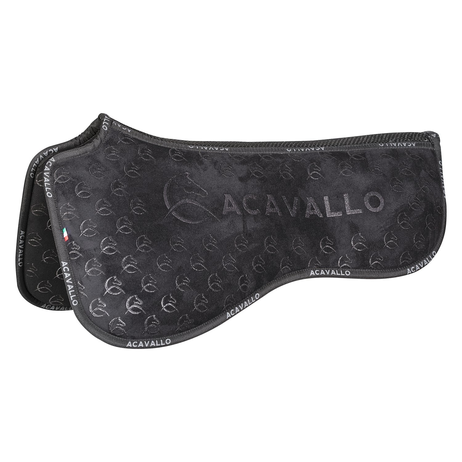 ACAVALLO Memory Foam Close Contact Halfpad mit Silikongrip  - schwarz - DR