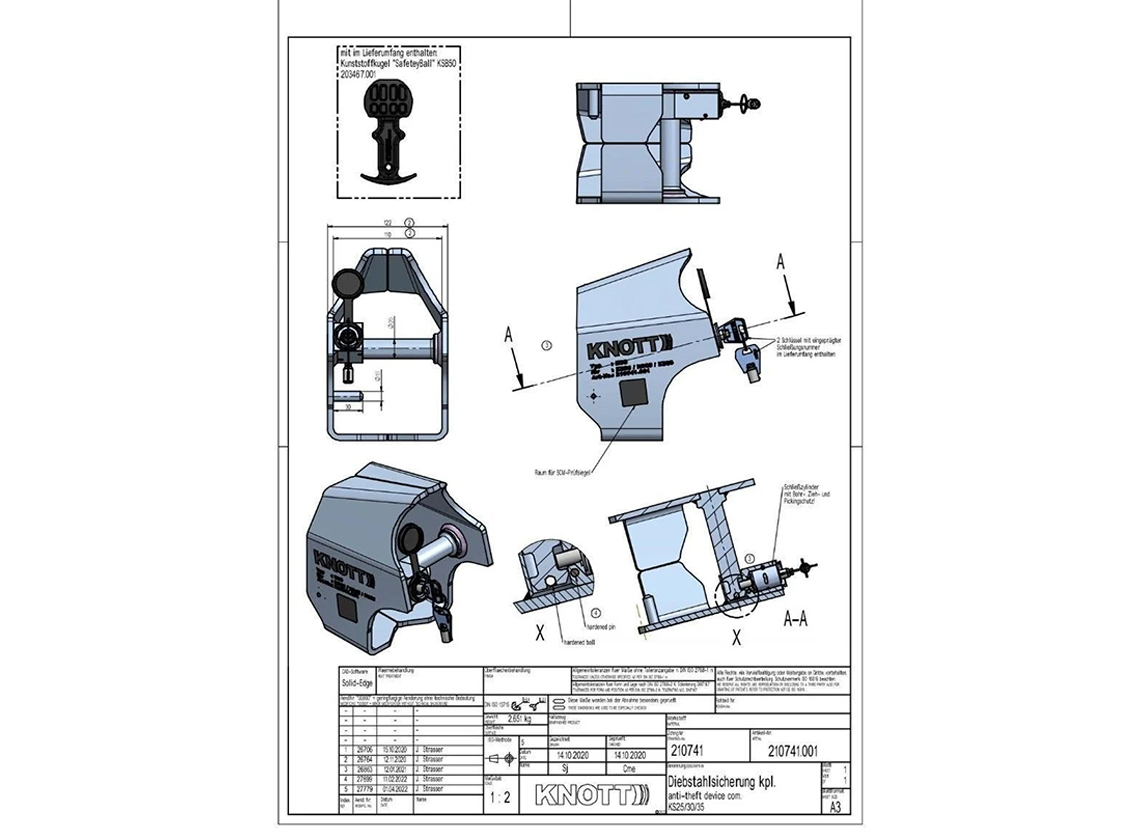 Knott KS-25-30-35 SCM koppelingsslot