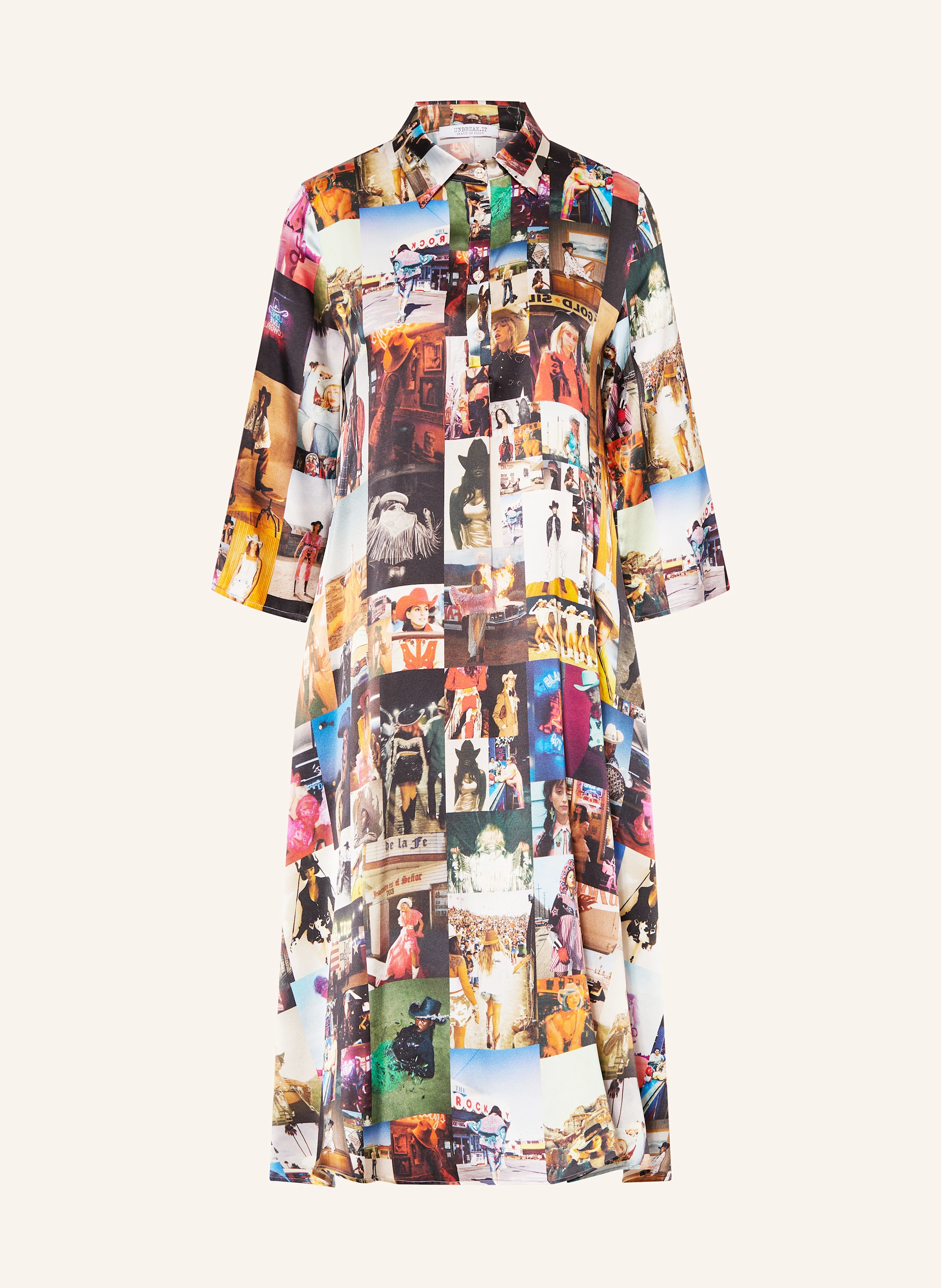 UNBREAK.IT Seidenkleid mit 3/4-Arm