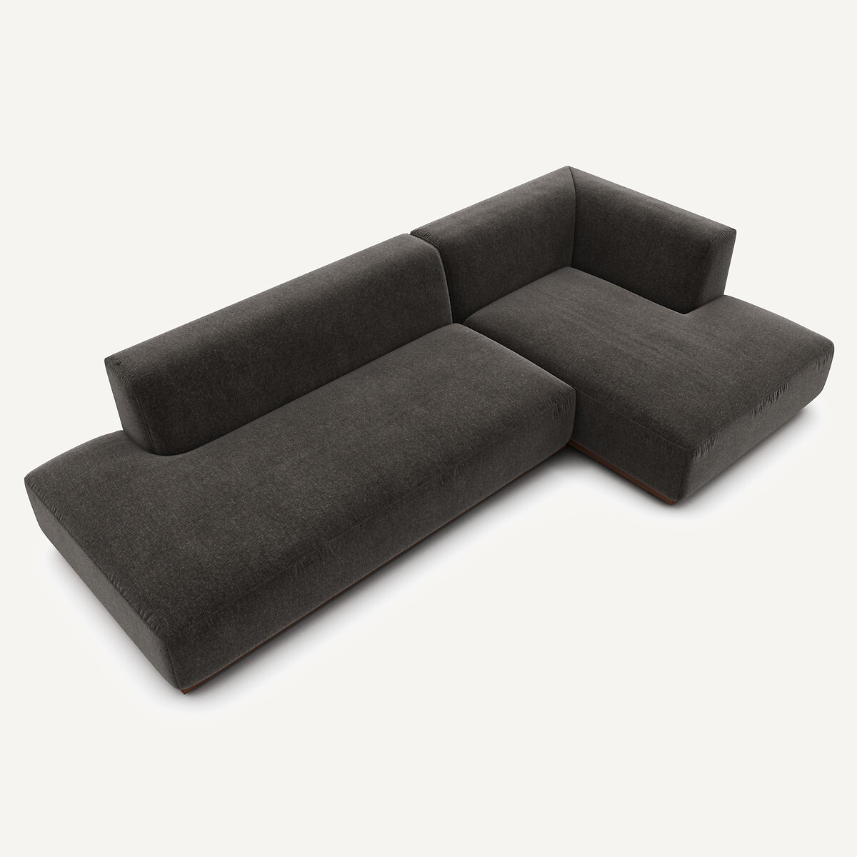 AM.PM<br>Sofá de canto direito tamanho XL em veludo chenille, Jacopo