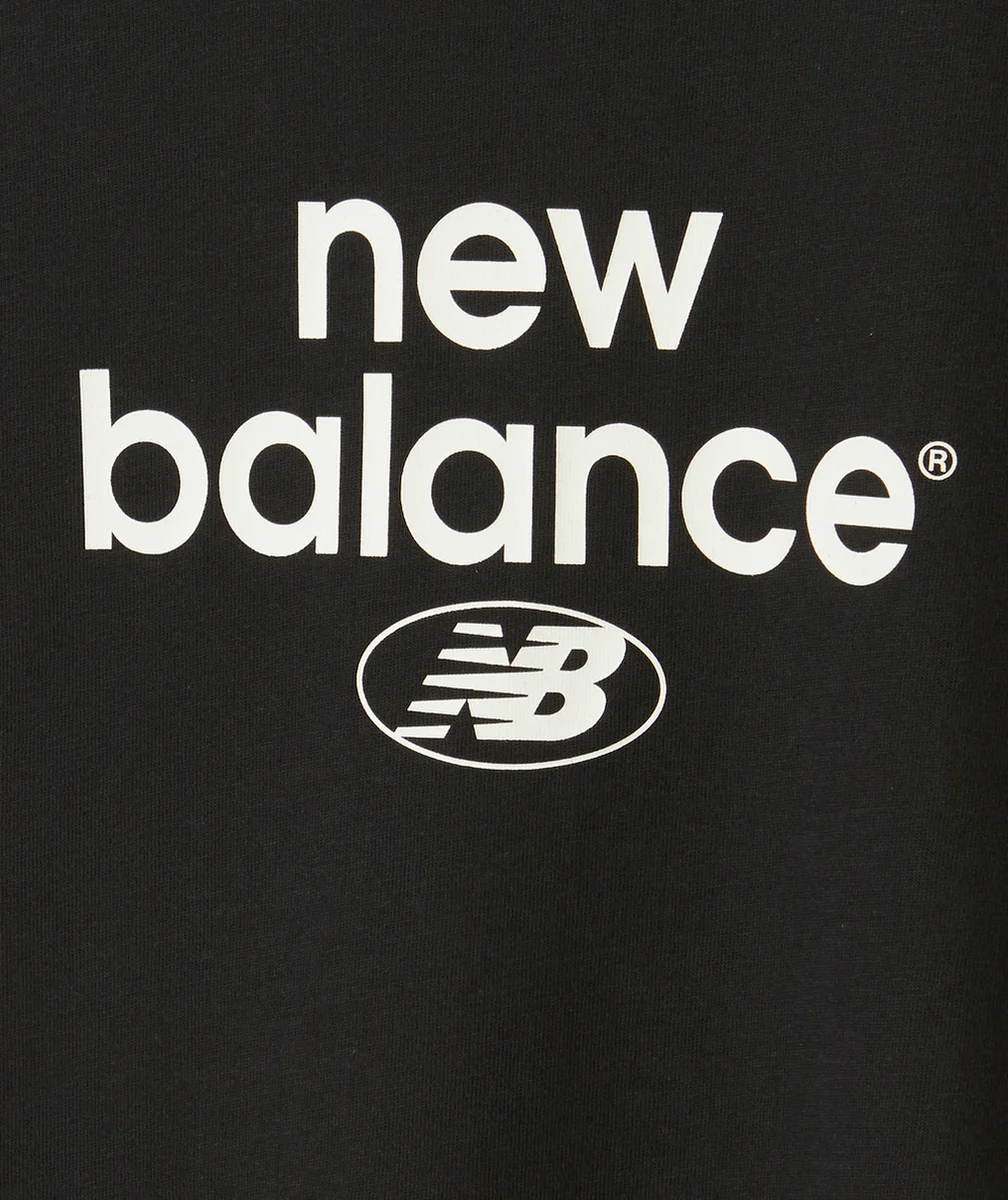 NEW BALANCET-SHIRT FILLE NOIR EN COTON ESSENTIALS REIMAGINED ARCHIV