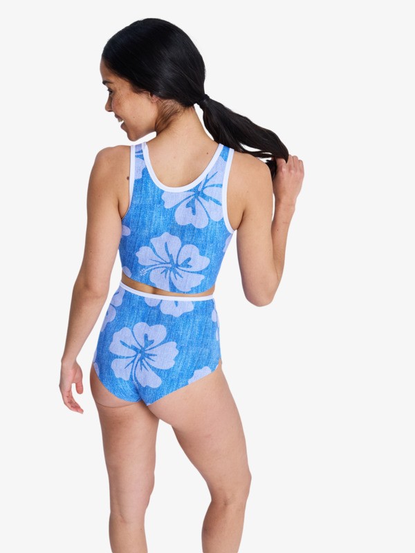 1mm Rise Natural Short en néoprène réversible Bleu Femme